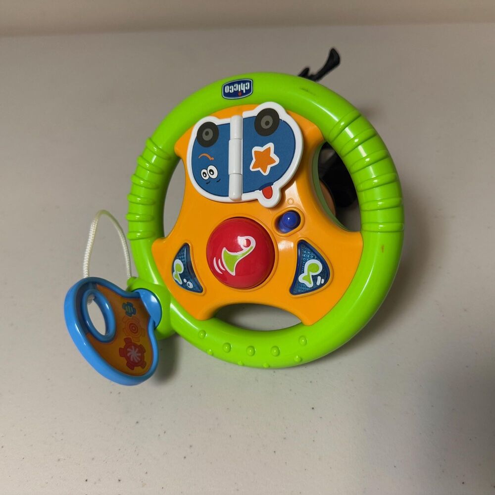 Baby Driver Toy Steering Wheel Stroller Attachment Toddler Sounds Lights Play
